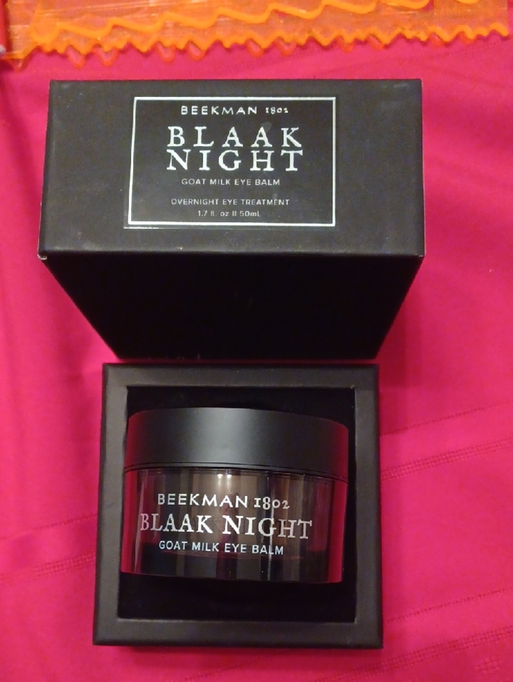 Beekman 1802 Blaak Night Goat Milk Eye Balm - Black 1.7 Fl Oz Opened